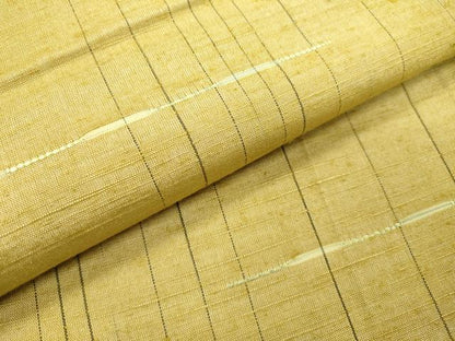 平和屋着物▽上質な紬　単衣　横段　正絹　逸品　DABD5858fe