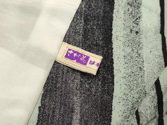 平和屋着物▽上質な小紋　単衣　紬地　ろうけつ染　間道　さが美扱い　正絹　逸品　DABD5863fe