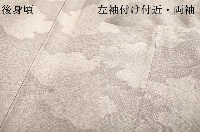 平和屋着物▽江戸小紋　単衣　作家物　鮫小紋柄　雲文　正絹　逸品　DABD5903fe