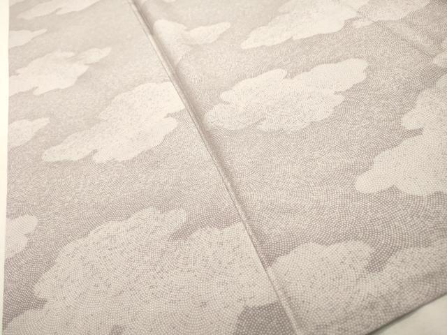平和屋着物▽江戸小紋　単衣　作家物　鮫小紋柄　雲文　正絹　逸品　DABD5903fe