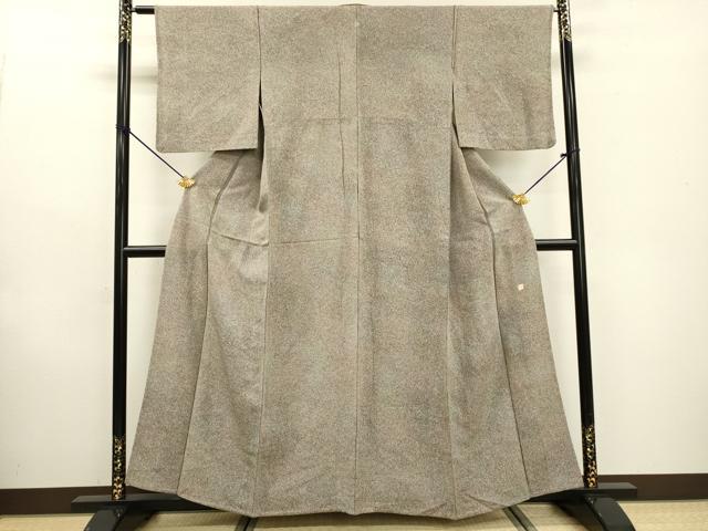 平和屋着物▽上質な小紋　単衣　作家物　霞文　たたき染　正絹　逸品　DABD5905fe