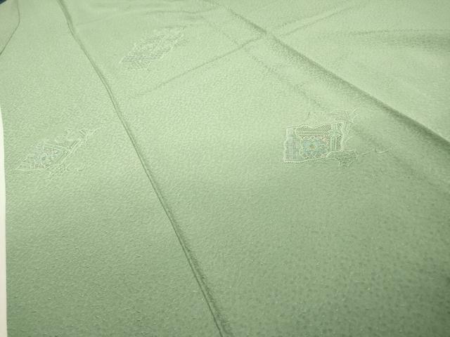 平和屋着物▽中国三大刺繍　スワトウ刺繍　汕頭刺繍　総刺繍　訪問着　単衣　天井花文　暈し染　正絹　逸品　DABD5906fe