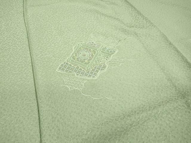 平和屋着物▽中国三大刺繍　スワトウ刺繍　汕頭刺繍　総刺繍　訪問着　単衣　天井花文　暈し染　正絹　逸品　DABD5906fe