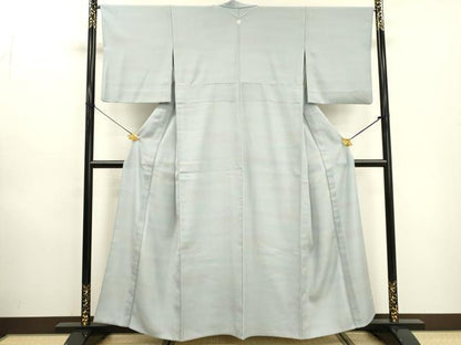 平和屋着物▽上質な小紋　単衣　霞文　暈し染　正絹　逸品　DABD5909fe