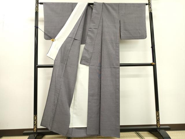 平和屋着物▽本塩沢　単衣　180亀甲　総詰め　正絹　逸品　DABD5912fe