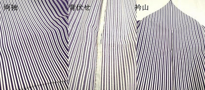 平和屋着物▽小紋　単衣　縞　洗える着物　DABD5922fe