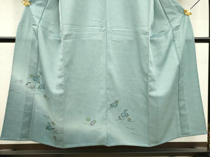 平和屋着物▽訪問着　単衣　手描き　吹き寄せ花文　暈し染　金彩　洗える着物　DABD5924fe