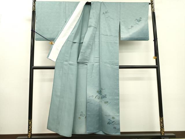 平和屋着物▽訪問着　単衣　手描き　吹き寄せ花文　暈し染　金彩　洗える着物　DABD5924fe