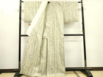 平和屋着物▽本場大島紬　単衣　7マルキ　木立　正絹　逸品　DABD5929fe