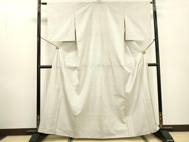 平和屋着物▽本場大島紬　白大島　単衣　100亀甲　総詰め　正絹　逸品　DABD5930fe