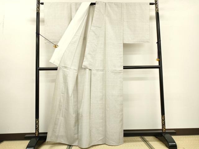 平和屋着物▽本場大島紬　白大島　単衣　100亀甲　総詰め　正絹　逸品　DABD5930fe