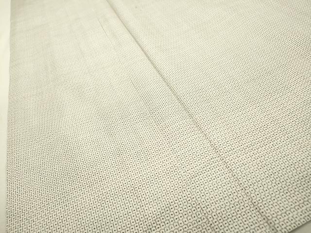 平和屋着物▽本場大島紬　白大島　単衣　100亀甲　総詰め　正絹　逸品　DABD5930fe