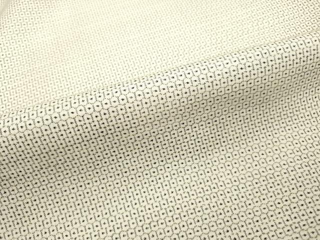 平和屋着物▽本場大島紬　白大島　単衣　100亀甲　総詰め　正絹　逸品　DABD5930fe