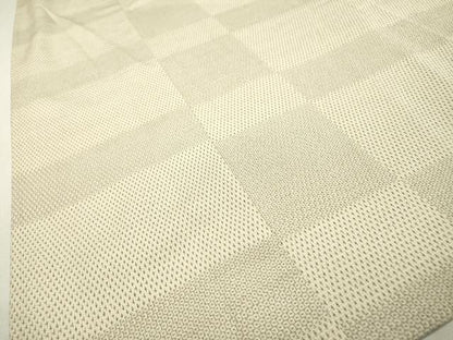 平和屋着物▽本塩沢　単衣　110亀甲　横段文　正絹　逸品　DABD5931fe