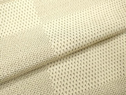 平和屋着物▽本塩沢　単衣　110亀甲　横段文　正絹　逸品　DABD5931fe