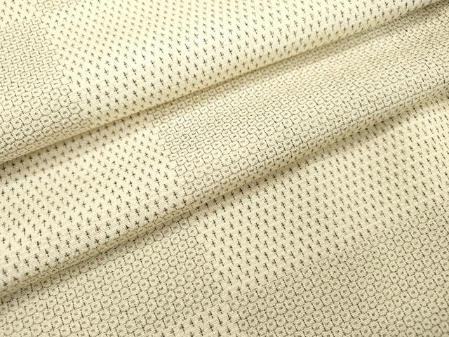 平和屋着物▽本塩沢　単衣　110亀甲　横段文　正絹　逸品　DABD5931fe