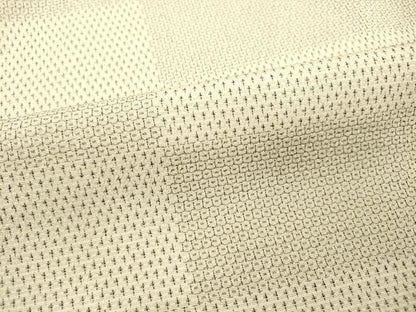平和屋着物▽本塩沢　単衣　110亀甲　横段文　正絹　逸品　DABD5931fe