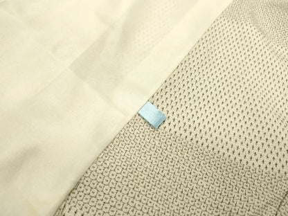 平和屋着物▽本塩沢　単衣　110亀甲　横段文　正絹　逸品　DABD5931fe