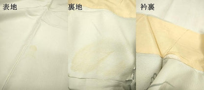 平和屋着物▽訪問着　単衣　刺繍　手描き　枝花に休み鳥　暈し染　金彩　正絹　逸品　DABD5943fe