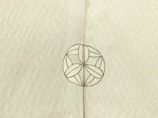 平和屋着物▽訪問着　単衣　刺繍　手描き　枝花に休み鳥　暈し染　金彩　正絹　逸品　DABD5943fe