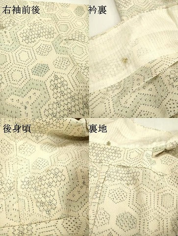 平和屋着物▽本塩沢　単衣　毘沙門亀甲　正絹　逸品　DABD5945fe