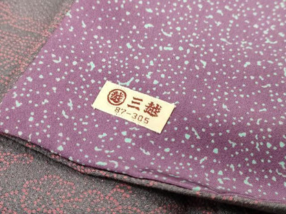 平和屋着物●上質な小紋　風景花文　三越扱い　正絹　逸品　DABD5954fe