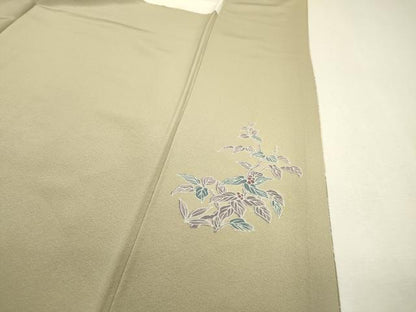 平和屋着物●訪問着　友禅　群れ鶴花文　暈し染　正絹　逸品　DABD5956fe