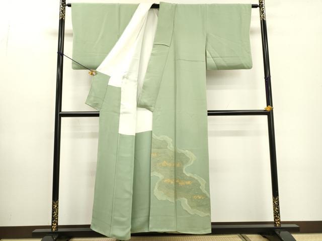 平和屋着物▼京友禅の第一人者 松井青々 色留袖 寿光織 道長文様 金糸 正絹 逸品 DABD5973fe