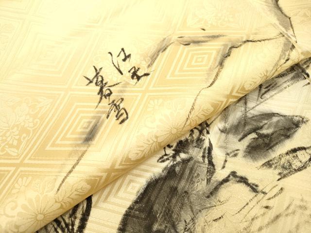 平和屋着物▼豪華色留袖 作家物 手描き 桐菊地紋 風景文 暈し染 正絹 逸品 DABD5977fe