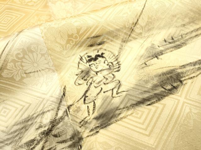 平和屋着物▼豪華色留袖 作家物 手描き 桐菊地紋 風景文 暈し染 正絹 逸品 DABD5977fe