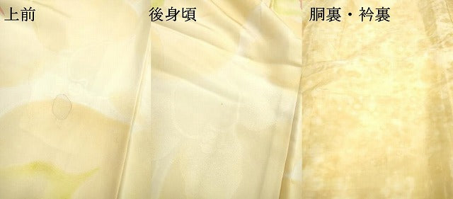 平和屋着物▼上質な小紋 地紋起こし 舞花 暈し染 正絹 逸品 DABD5983fe