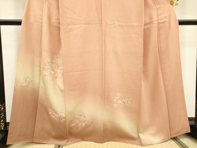 平和屋着物▼中国三大刺繍 スワトウ刺繍 汕頭刺繍 総刺繍 訪問着 橘花文 暈し染 正絹 逸品 DABD5989fe