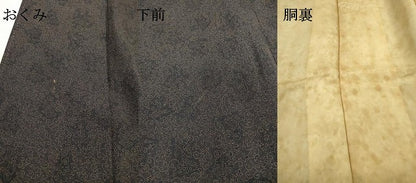 平和屋着物▼江戸小紋 花唐草文 正絹 逸品 DABD5995fe