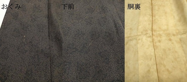 平和屋着物▼江戸小紋 花唐草文 正絹 逸品 DABD5995fe