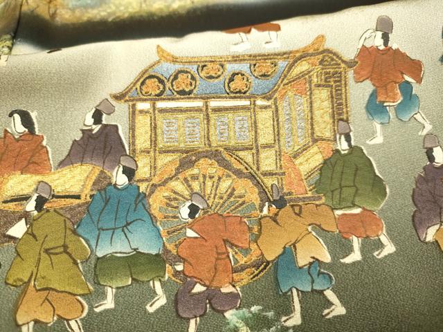 平和屋着物■豪華黒留袖　作家物　元禄絵巻　暈し染め　金彩　正絹　逸品　DABD6007du