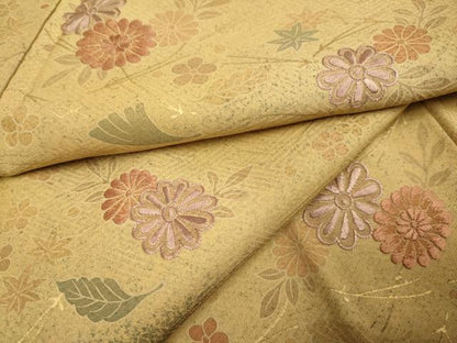 平和屋着物■訪問着 刺繍 吹き寄せ花文 金彩 正絹 逸品 DABD6019du