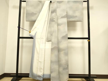 平和屋着物■上質な小紋 作家物 いろ彩 雲取吉祥文 正絹 逸品 DABD6031du