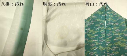 平和屋着物■上質な小紋 松 鬼しぼ縮緬 正絹 逸品 DABD6041du