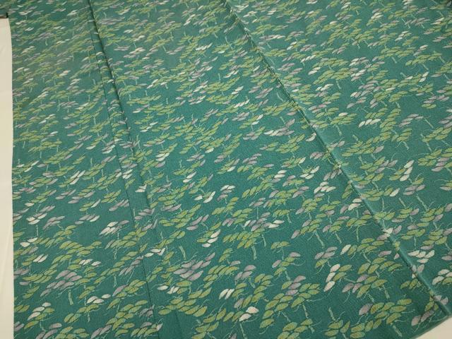 平和屋着物■上質な小紋 松 鬼しぼ縮緬 正絹 逸品 DABD6041du