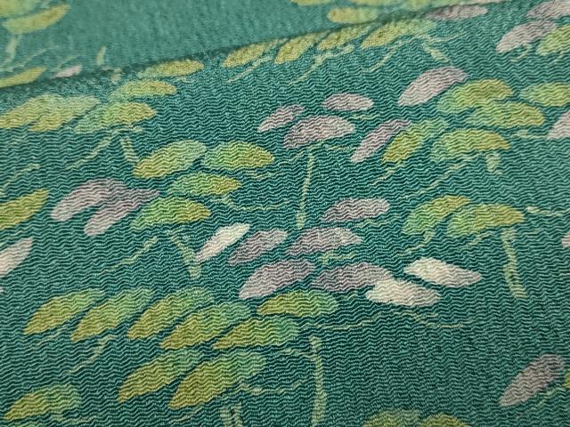 平和屋着物■上質な小紋 松 鬼しぼ縮緬 正絹 逸品 DABD6041du