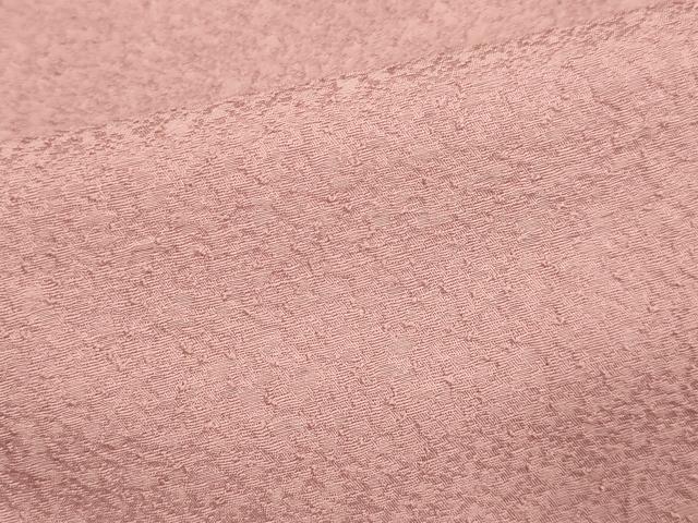 平和屋着物■上質な色無地 霞地紋 退紅色 正絹 逸品 DABD6043du