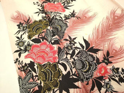平和屋着物■訪問着 孔雀羽花文 金銀彩 正絹 逸品 DABD6065du