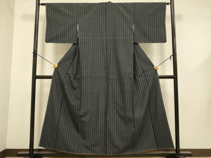 平和屋着物■上質な紬　間道　正絹　逸品　未使用　DABD6073du