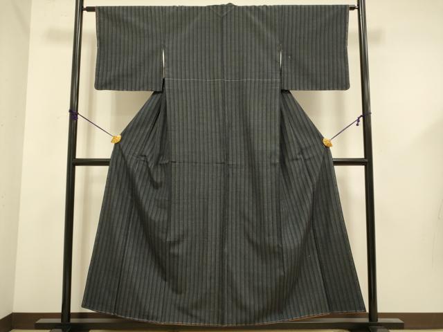 平和屋着物■上質な紬　間道　正絹　逸品　未使用　DABD6073du