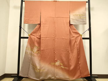 平和屋着物■訪問着 竹屋町刺繍 草花文 松竹梅 暈し染め 金彩 やまと誂製 正絹 逸品 DABD6083du