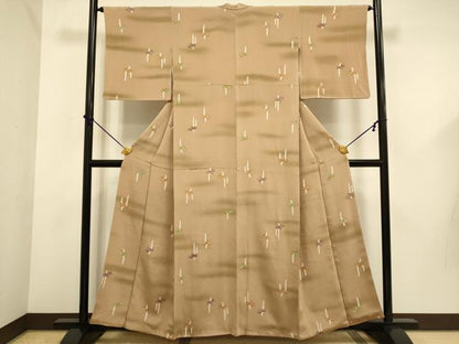 平和屋着物●銀座　志ま亀　小紋　桐　暈し染め　正絹　逸品　DABD6097du