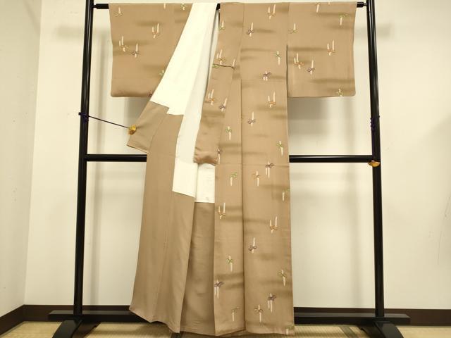 平和屋着物●銀座　志ま亀　小紋　桐　暈し染め　正絹　逸品　DABD6097du