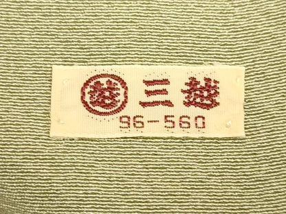 平和屋着物●上質な色無地　鶸茶色　三越扱い　正絹　逸品　DABD6105du