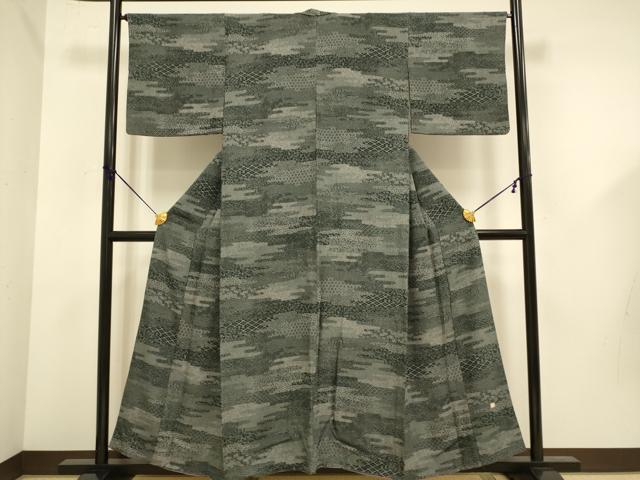 平和屋着物●江戸小紋　作家物　エ霞小紋柄　正絹　逸品　DABD6112du