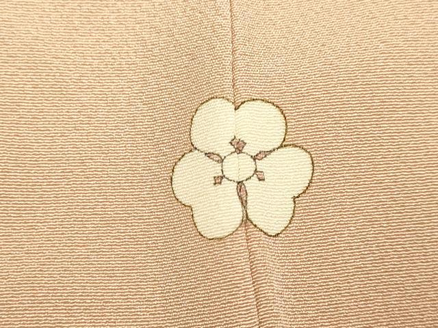 平和屋着物●上質な色無地　赤香色　正絹　逸品　DABD6114du